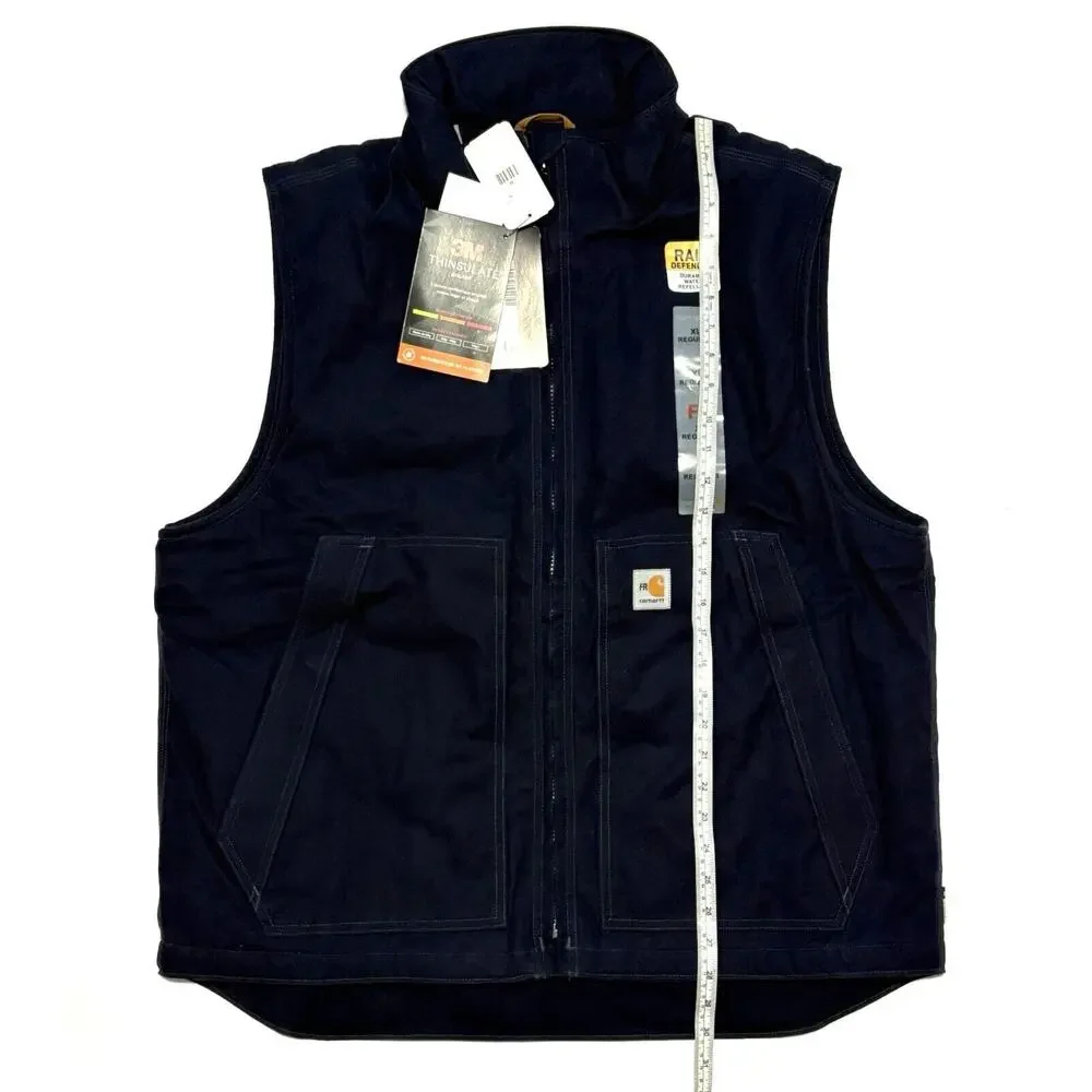 Carhartt 103387 XL Rain Defender FR Flame Resistant Quick Duck Vest Navy Regular